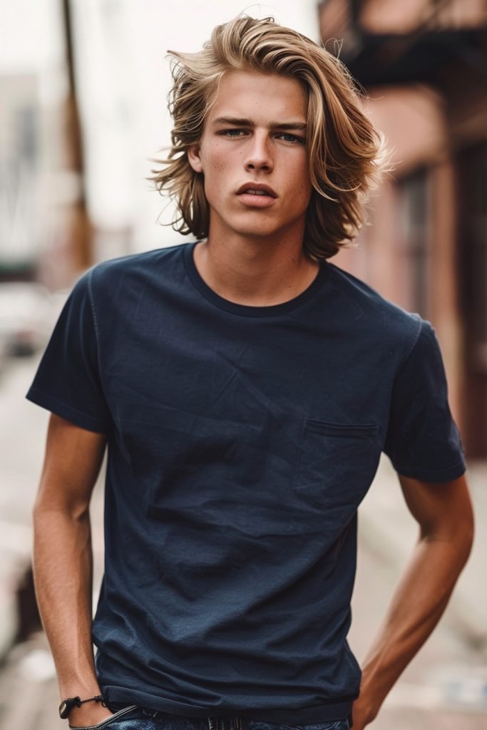 Shoulder Length Surfer Wavy Hairstyle